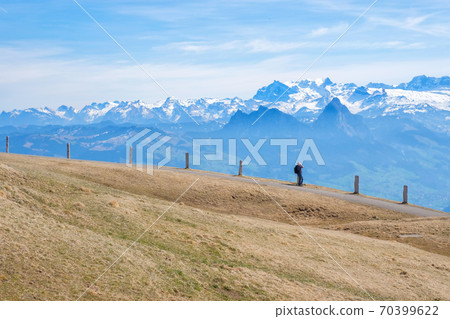 Beautiful view alps from Rigi Kulm (Summit of Mount Rigi, Queen of the Mountains) Switzerland 70399622