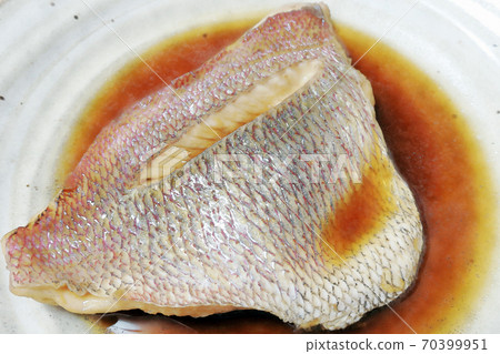 Home-style and simple home-cooked "simmered natural sea bream" watercolor style 70399951