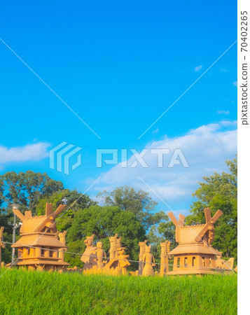 哈尼瓦(Haniwa)在城市/ Imagizuka Tumulus 哈尼瓦(Haniwa)在城市/ Imagizuka Tumulus 70402265