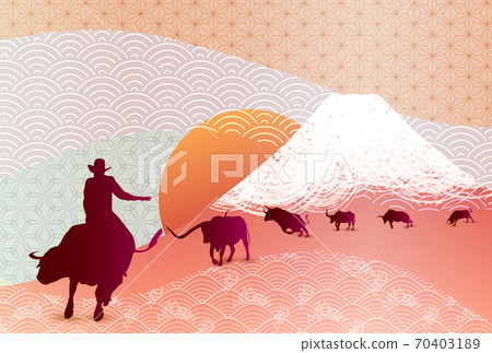 Japanese New Year's card Zodiac background Japanese New Year's card Zodiac background 70403189