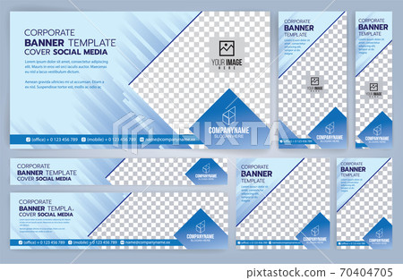 Set of Web banners templates, Standard sizes with space. Vector illustration 70404705