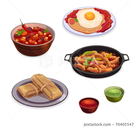 Mexican cuisine dishes with traditional food 70405547