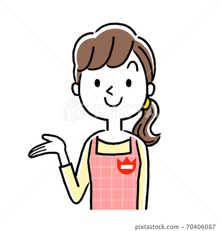 Illustration material: Young nursery teacher woman, introduction 70406087