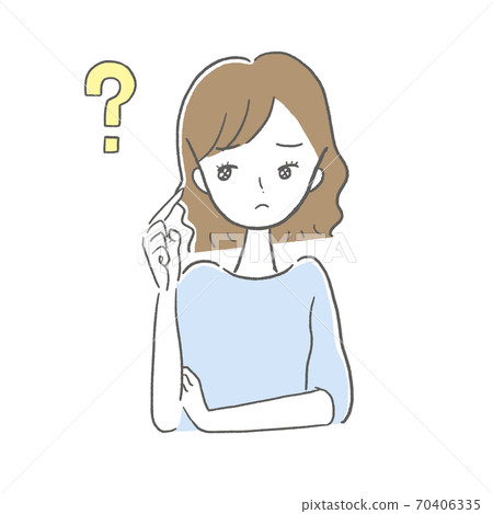 麻煩的臉年輕女子圖 麻煩的臉年輕女子圖 70406335