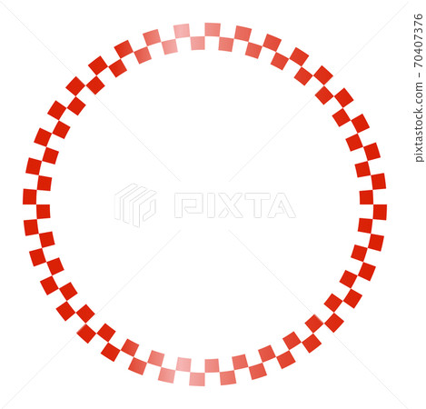 Round frame with checkered pattern 70407376