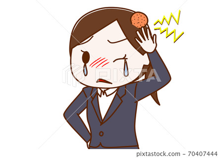 一個穿著西裝的女人撞到一個駝峰 一個穿著西裝的女人撞到一個駝峰 70407444