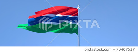 3D rendering of the national flag of Gambia... - Stock Illustration ...