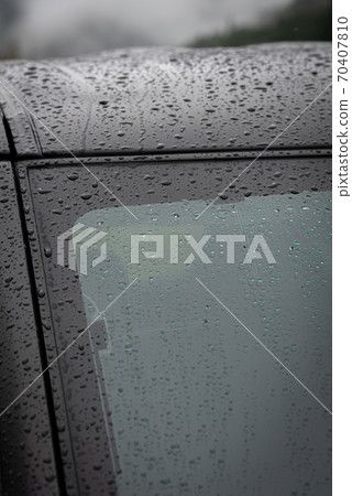 Water drop on the windshield Water drop on the windshield 70407810