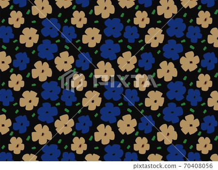 Hand-painted flower navy 70408056