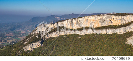 Landscape of Vercors in France - view of Combe Laval, Col del la Machine Landscape of Vercors in France - view of Combe Laval, Col del la Machine 70409689