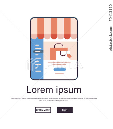 online shopping on website application internet business e-commerce digital marketing concept 70413110