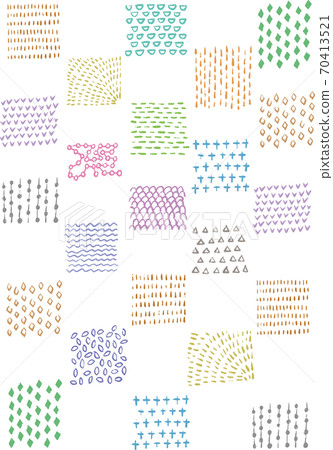 Crayon pattern_color_02 - Stock Illustration [70413521] - PIXTA