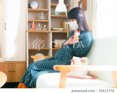 抑制喉嚨和胸部的孕婦外出前緊張和各種疾病4：3 70413776