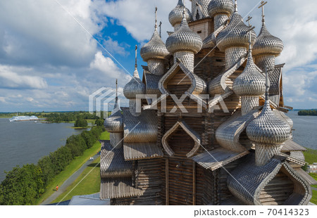 Famous wooden buildings on the island Kizhi Russia 70414323