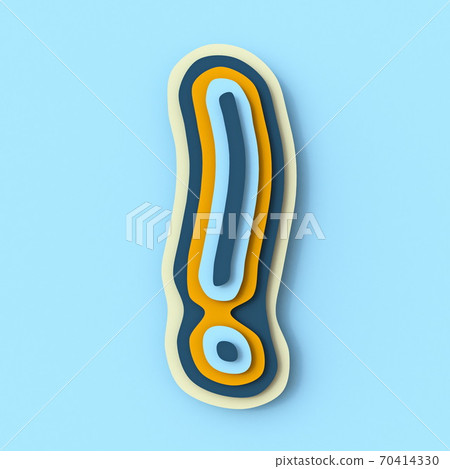 Colorful paper layers font exclamation mark 3D-插圖素材 [70414330] - PIXTA圖庫