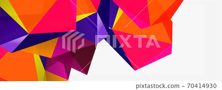 3d mosaic abstract backgrounds, low poly shape geometric design 70414930