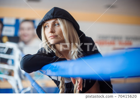 attractive woman boxer attractive woman boxer 70415620