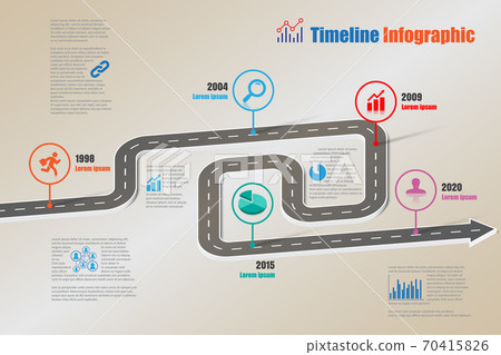 Road map Timeline Infographic, Vector Illustration Road map Timeline Infographic, Vector Illustration 70415826