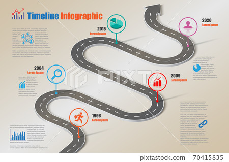 Road map Timeline Infographic, Vector Illustration Road map Timeline Infographic, Vector Illustration 70415835