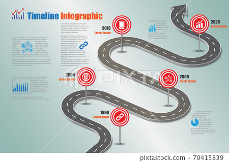 Road map Timeline Infographic, Vector Illustration 70415839