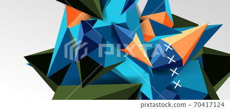 3d low poly abstract shape background vector illustration 3d low poly abstract shape background vector illustration 70417124