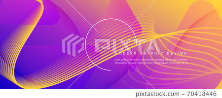 Fluid Abstract. Flow Landing Page. 3d Shape  70418446
