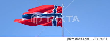 3D rendering of the national flag of Norway... - Stock Illustration ...