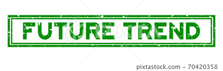 Grunge green future trend word square rubber seal stamp on white background Grunge green future trend word square rubber seal stamp on white background 70420358
