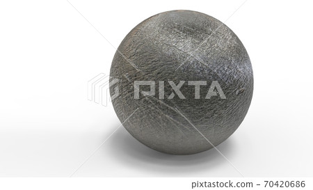 3D digital render of sphere with reflection isolated over white background 3D digital render of sphere with reflection isolated over white background 70420686