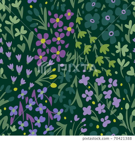 Daisy ditsy repeat pattern. Micro flowers background. Daisy ditsy repeat pattern. Micro flowers background. 70421388