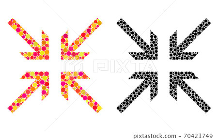 Pixel Collide Arrows Mosaic Icons - Stock Illustration [70421749] - PIXTA