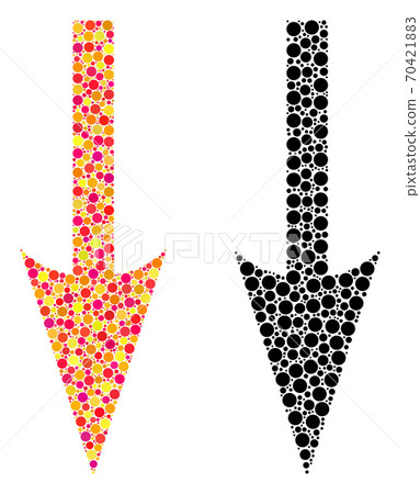 Pixel Sharp Arrow Down Mosaic Icons Pixel Sharp Arrow Down Mosaic Icons 70421883