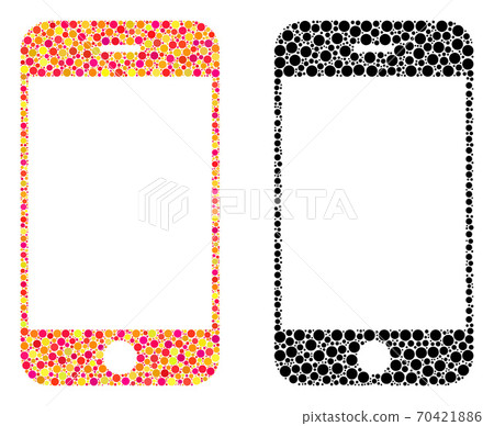 Pixel Smartphone Mosaic Icons - Stock Illustration [70421886] - PIXTA