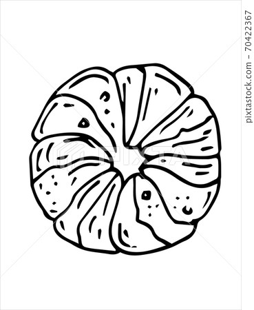 food vector illustration,hand drawn, german traditional bakery, october fest 70422367