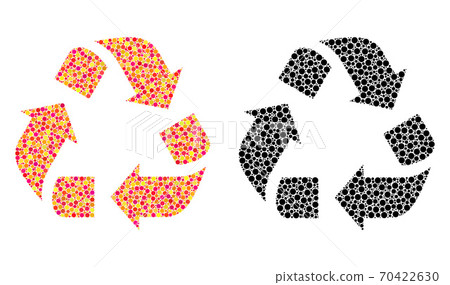 Dot Recycle Mosaic Icons 70422630