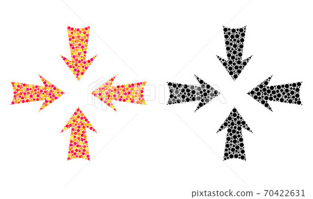 Dot Reduce Arrows Mosaic Icons 70422631