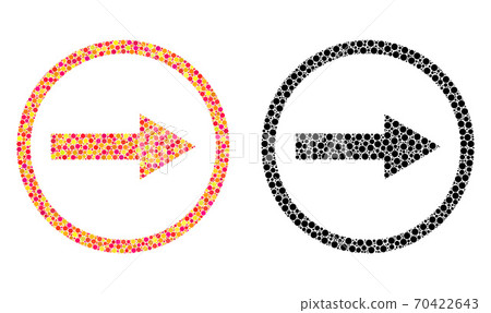 Dot Right Rounded Arrow Mosaic Icons Dot Right Rounded Arrow Mosaic Icons 70422643