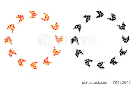 Dotted Circulation Mosaic Icons Dotted Circulation Mosaic Icons 70422645