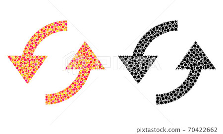 Dotted Refresh Mosaic Icons 70422662