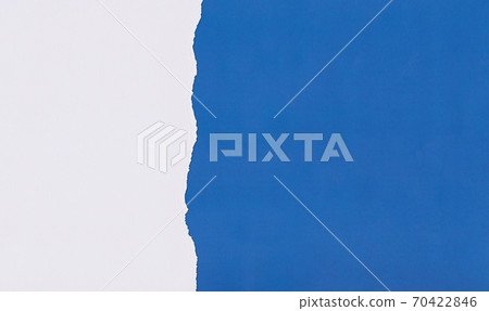 Blue Art paper of overlapping and tearing. Blue Art paper of overlapping and tearing. 70422846