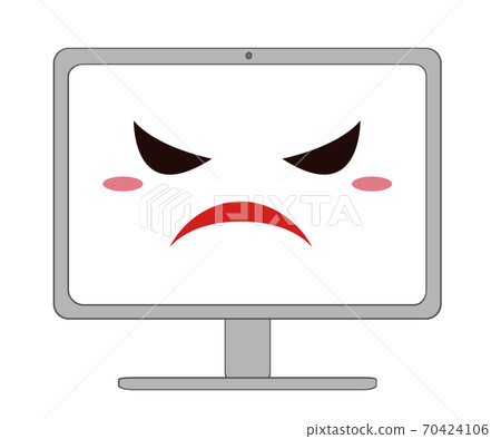 PC with an angry look 70424106