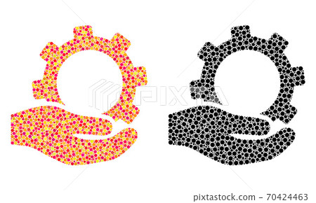 Dot Service Mosaic Icons 70424463