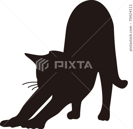 Cat stretch silhouette Cat stretch silhouette 70424511