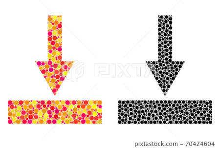Pixel Move Bottom Mosaic Icons 70424604