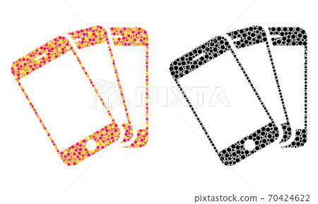 Pixel Smartphones Mosaic Icons - Stock Illustration [70424622] - PIXTA