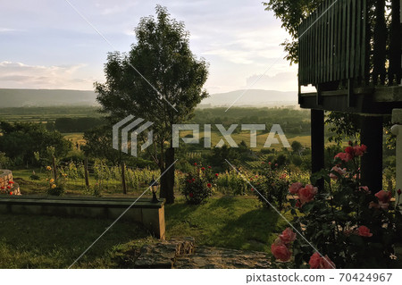 Morning in a Hungarian village. Morning in a Hungarian village. 70424967