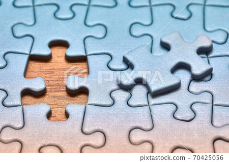 Jigsaw puzzle almost done Jigsaw puzzle almost done 70425056