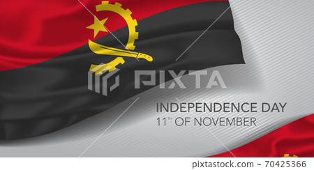 Angola happy independence day greeting card, banner with template text vector illustration Angola happy independence day greeting card, banner with template text vector illustration 70425366