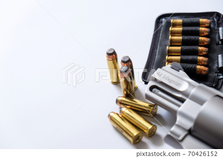 .44 revolver magnum gun with jacket hallow point bullet 70426152