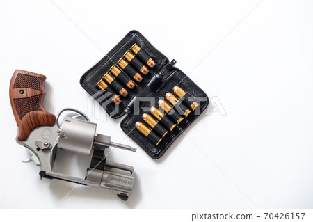 .44 revolver magnum gun with jacket hallow point bullet 70426157